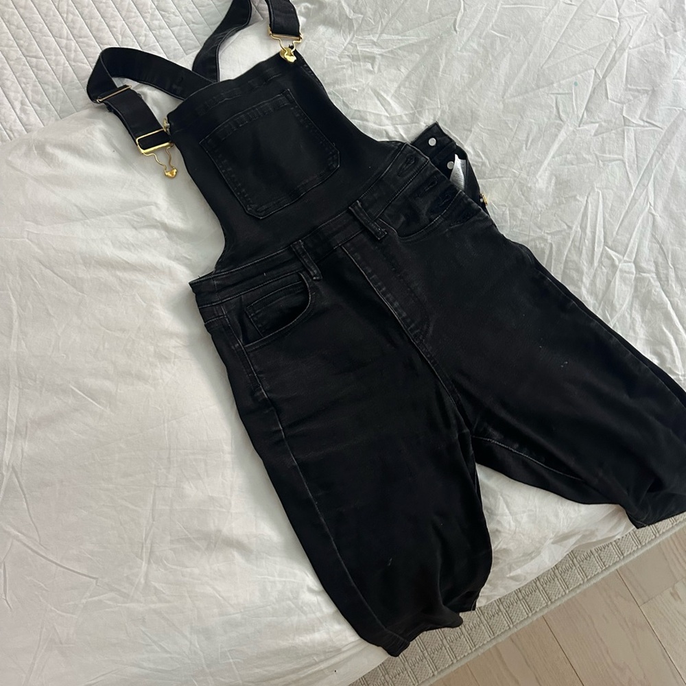WeWoreWhat Black Denim Overalls